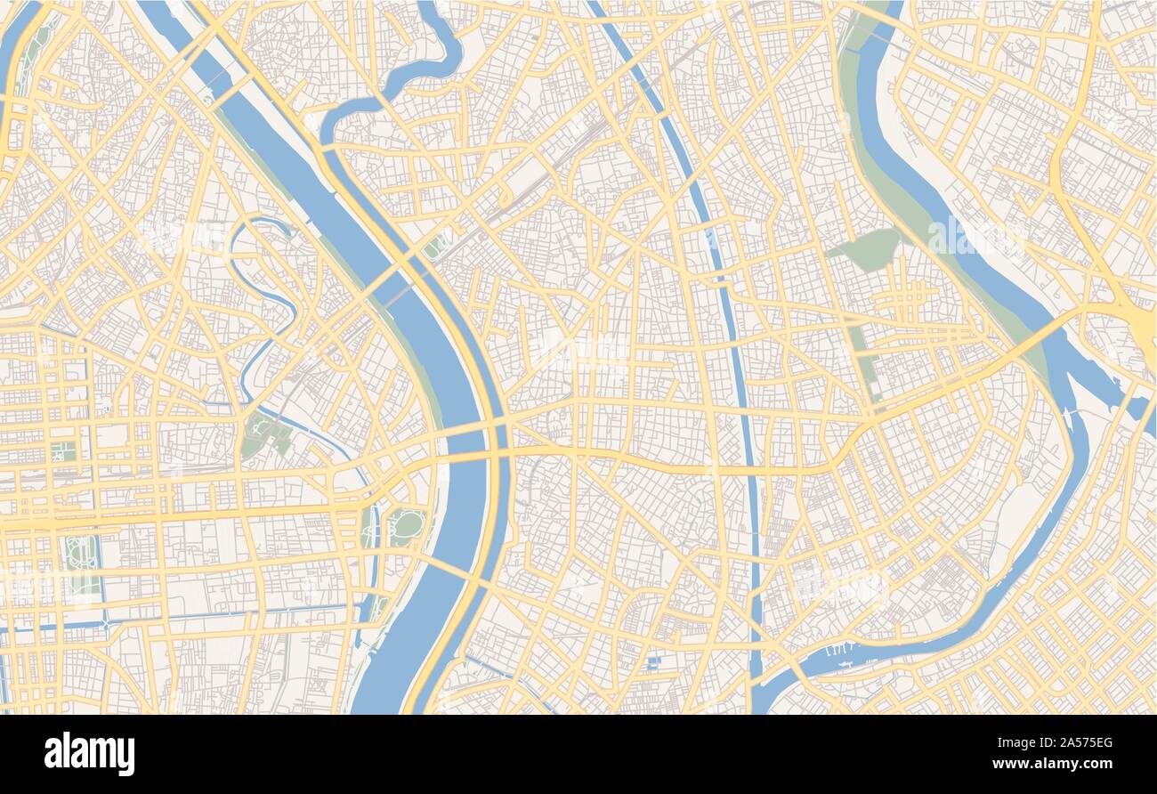 Printable Map Of Tokyo Printable Street Map Of Edogawa, Prefecture Tokyo, Japan. Map Template For  Business Use Stock Vector Image & Art - Alamy