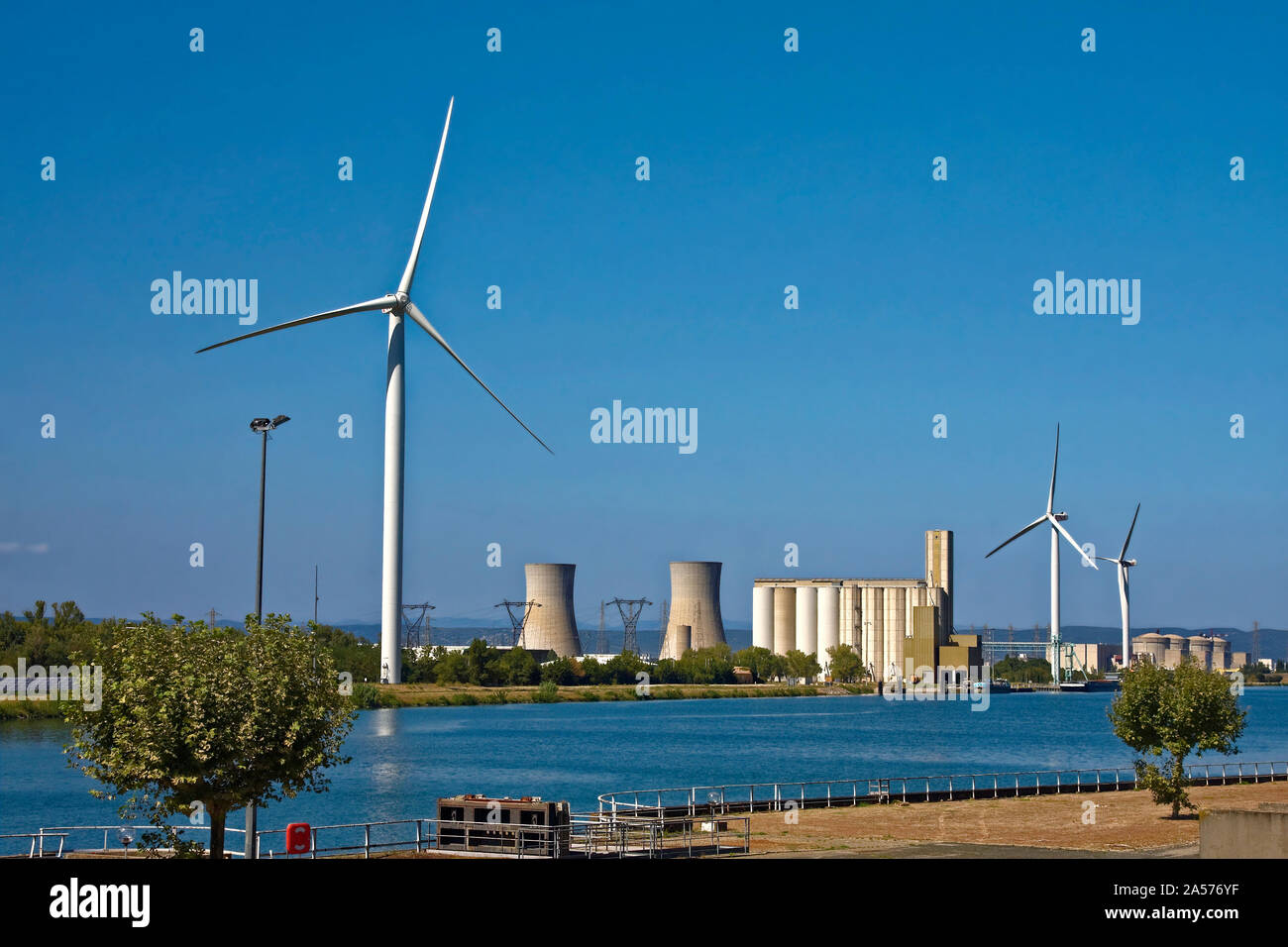 electric power generation area, wind, hydro, nuclear, windmills