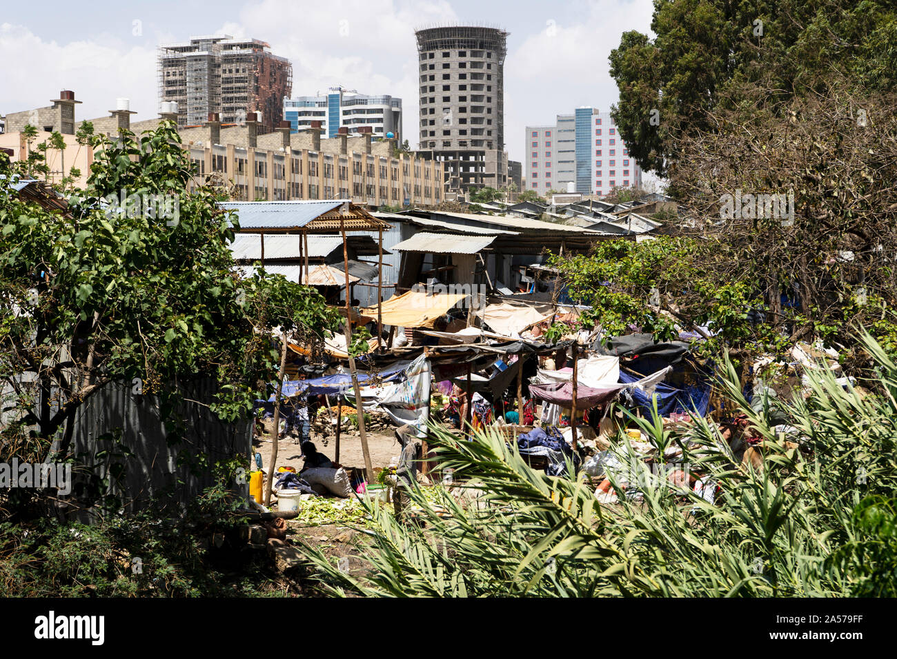 Urban landscape in Mekelle, Ethiopia. Stock Photo