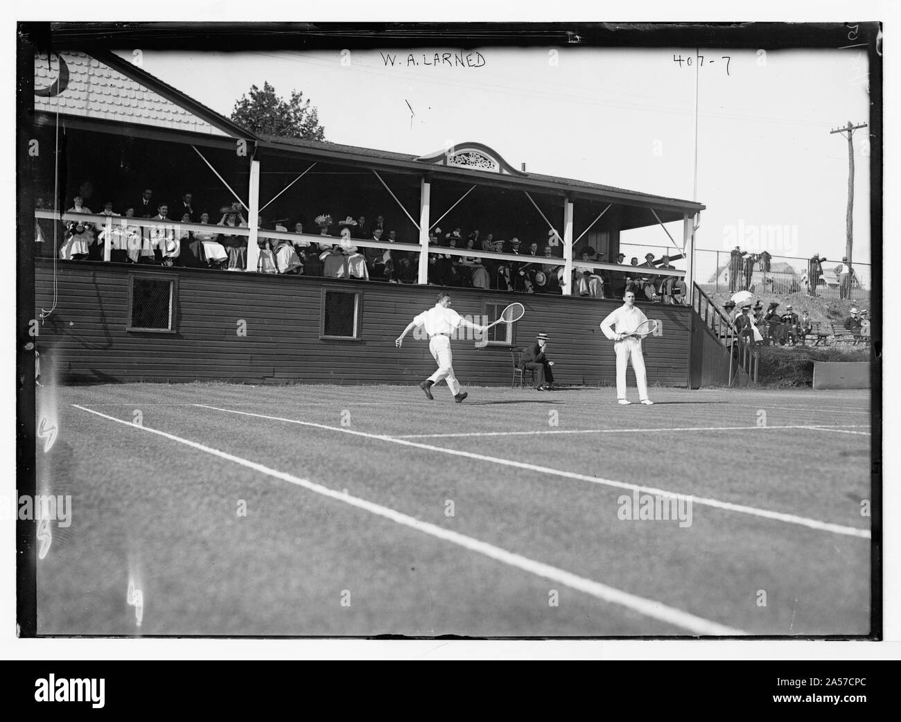W.A. Larned [tennis match, Cresent Club] Stock Photo