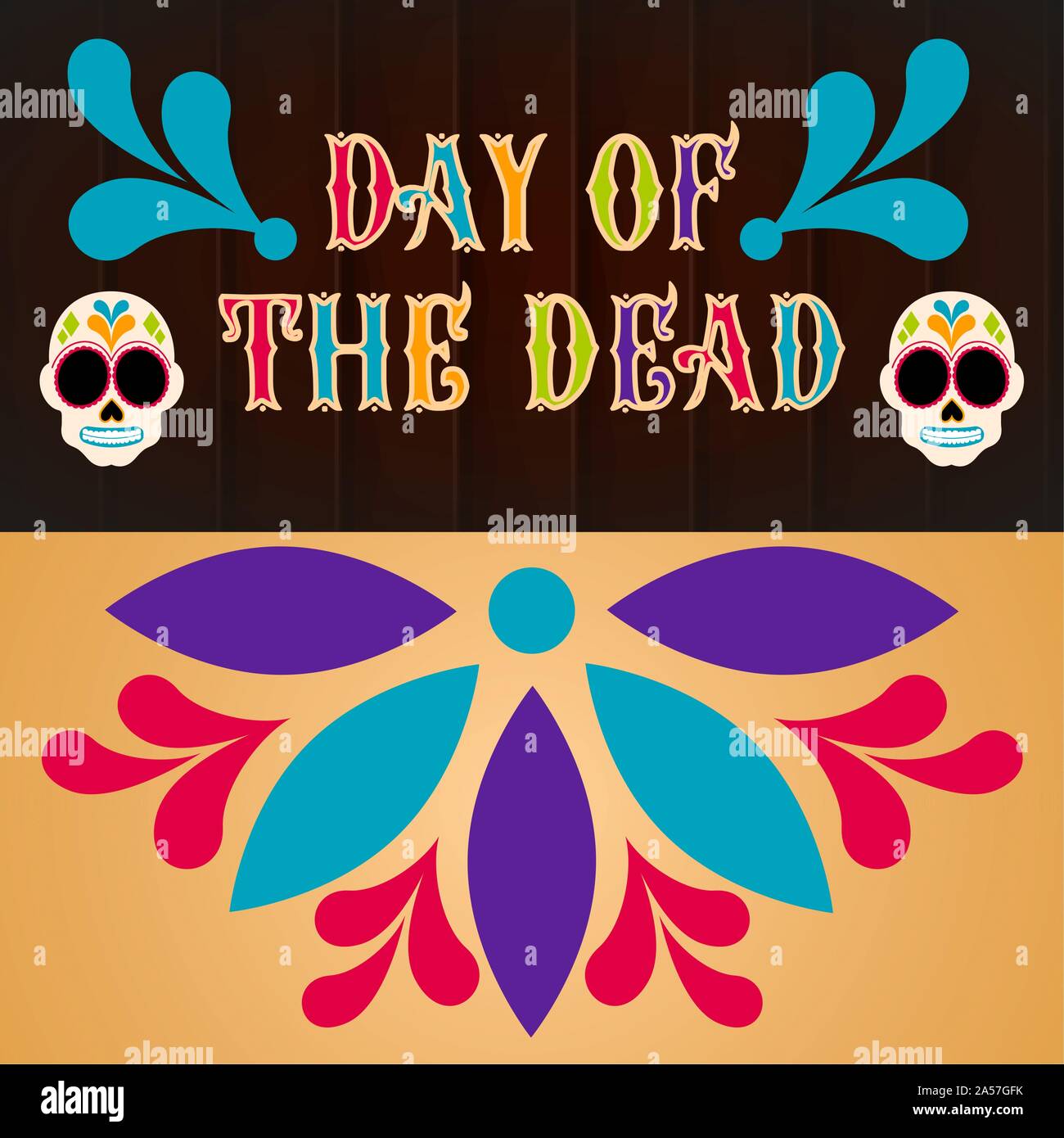 Day of the dead poster - Vector illustration Stock Vector Image &amp; Art ...