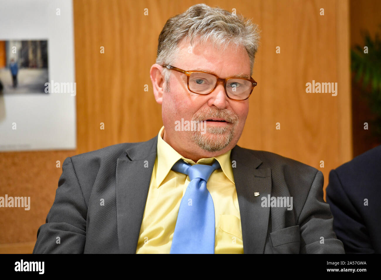 Christian campaigner John Allman, from Okehampton, Devon, at a news