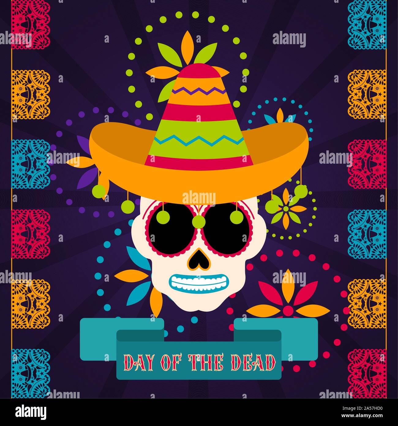 Day of the dead poster - Vector illustration Stock Vector Image &amp; Art ...