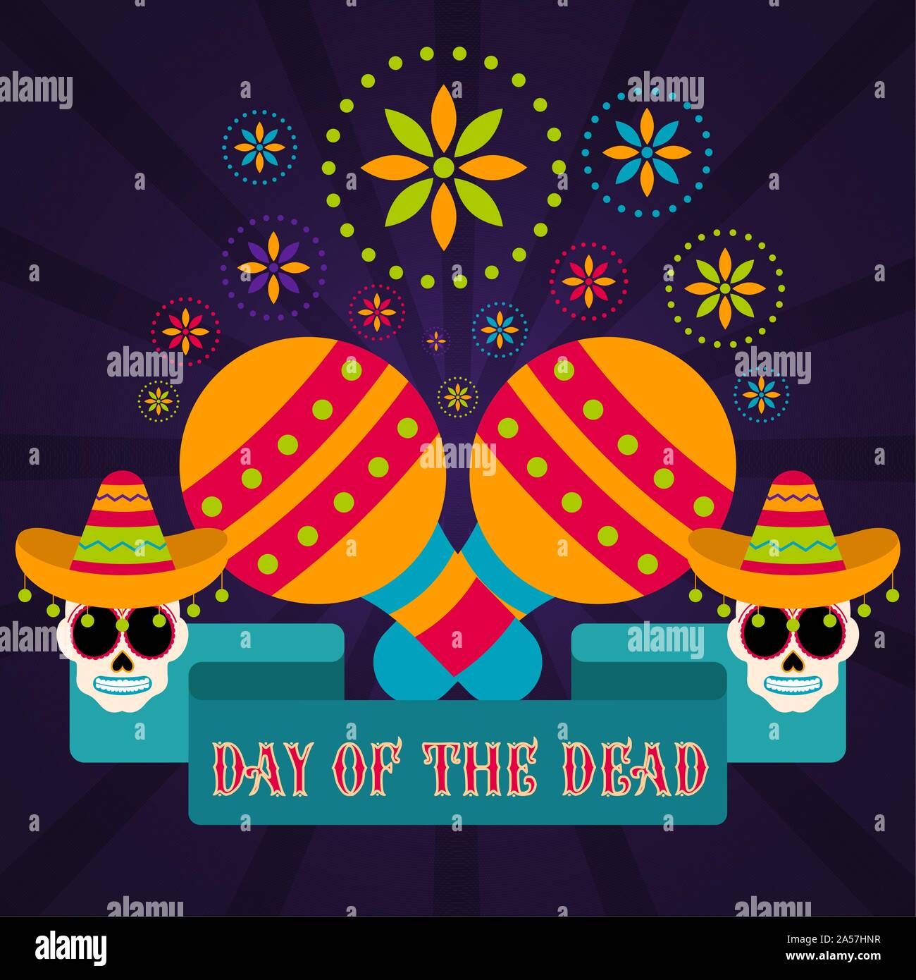 Day of the dead poster - Vector illustration Stock Vector Image &amp; Art ...