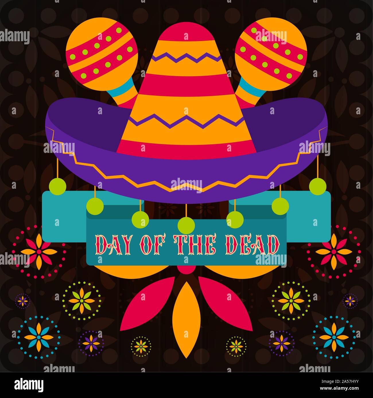 Day of the dead poster - Vector illustration Stock Vector Image &amp; Art ...