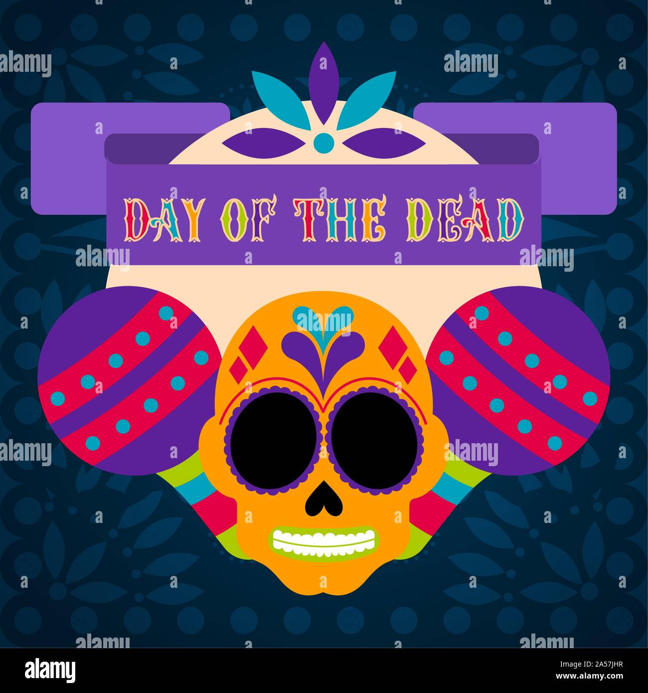 Day of the dead poster - Vector illustration Stock Vector Image &amp; Art ...