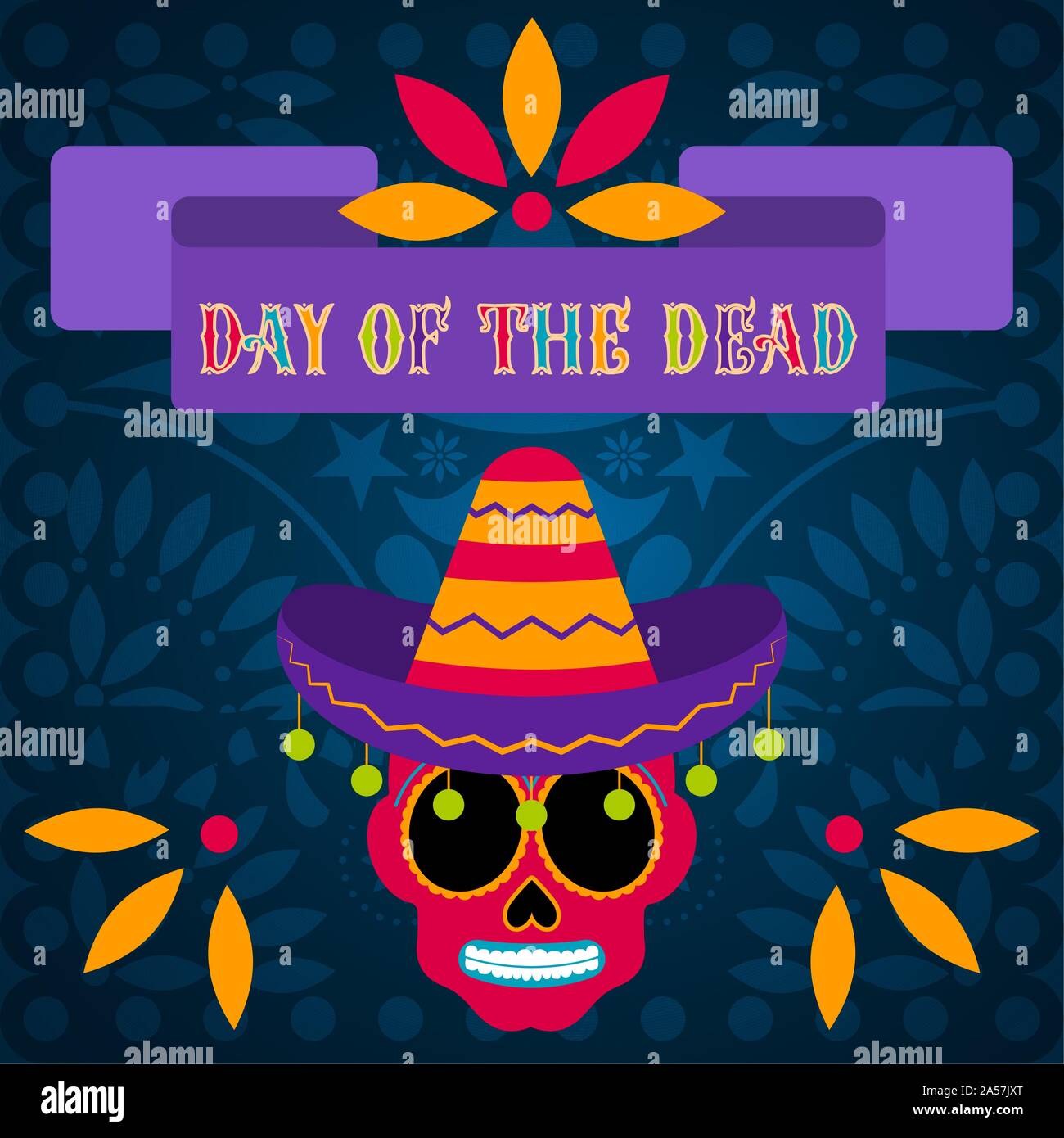 Day of the dead poster - Vector illustration Stock Vector Image &amp; Art ...