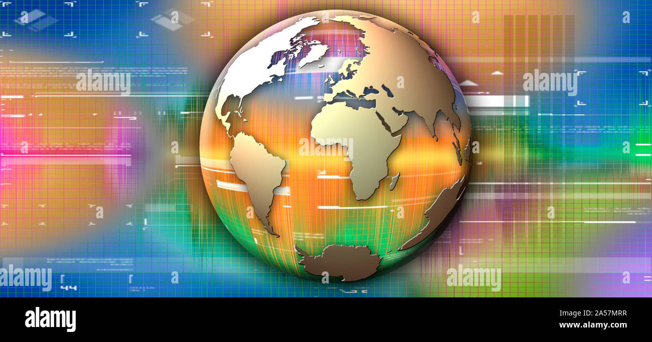 Digital globe Stock Photo
