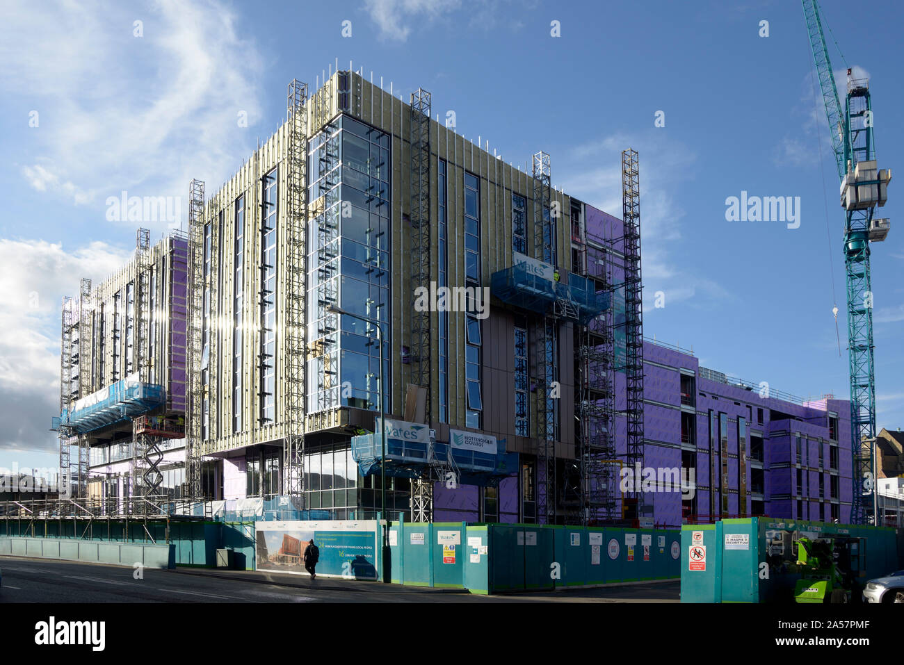 New Construction on Canal Street, Nottingham. Stock Photo