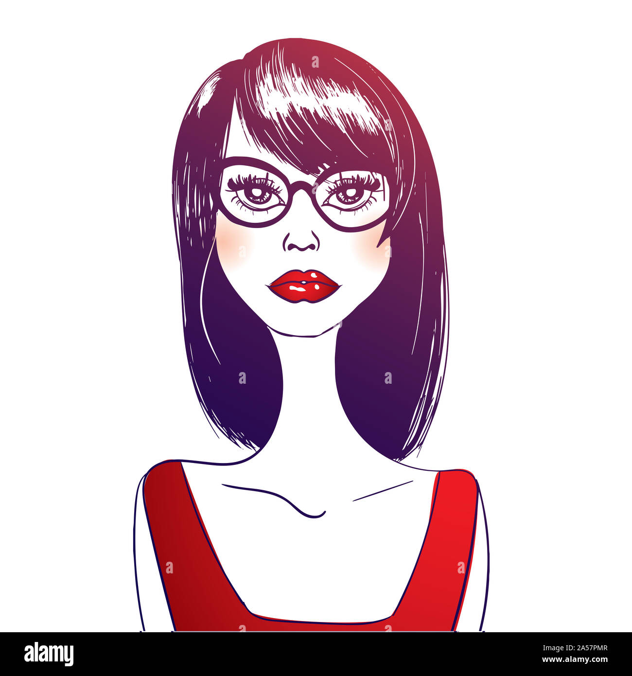 Cartoon woman wearing glasses hi-res stock photography and images - Alamy Cartoon woman wearing glasses hi-res stock photography and images - Alamy