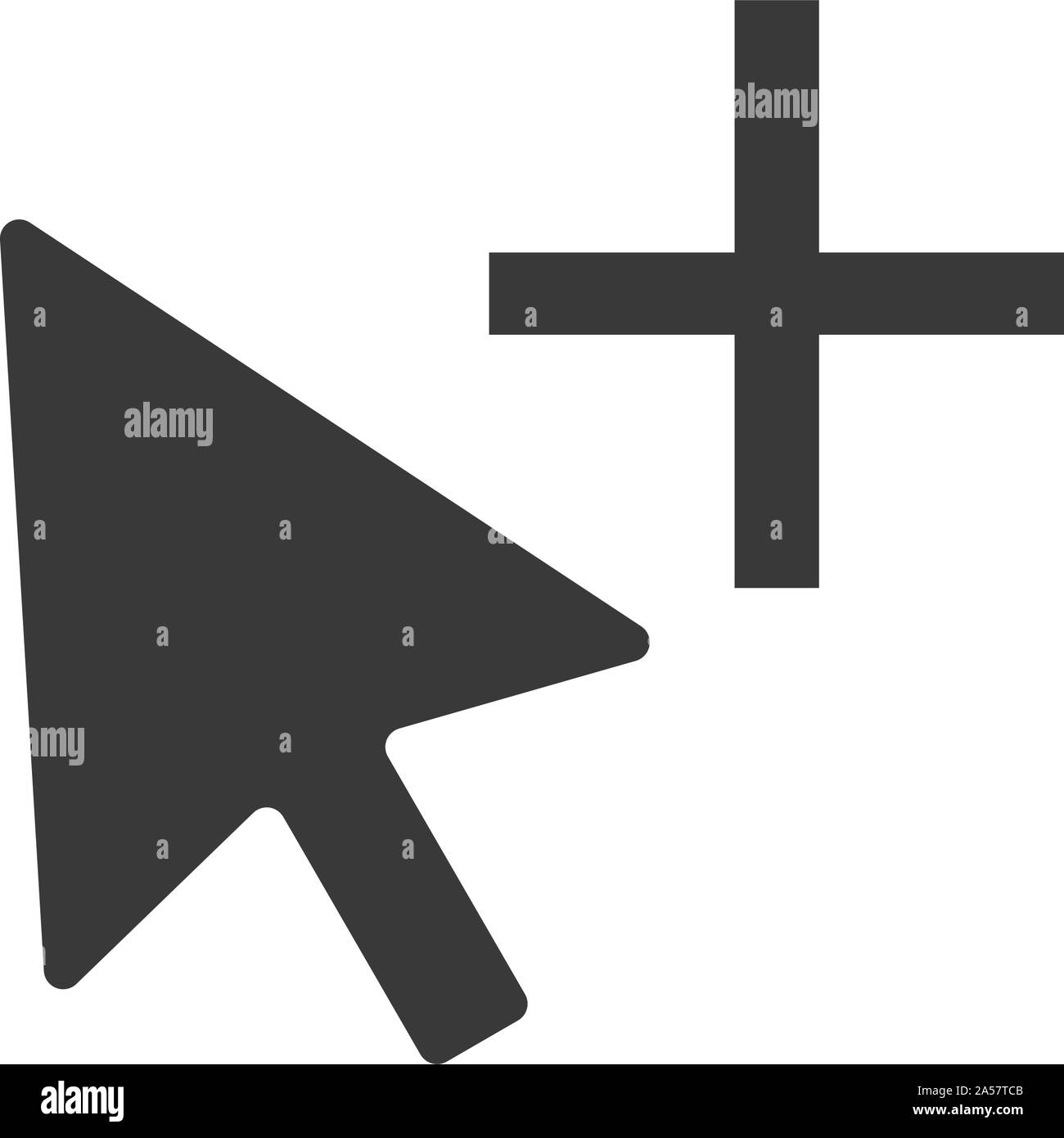 Mouse cursor icon with a copy symbol in vector Stock Vector Image & Art ...