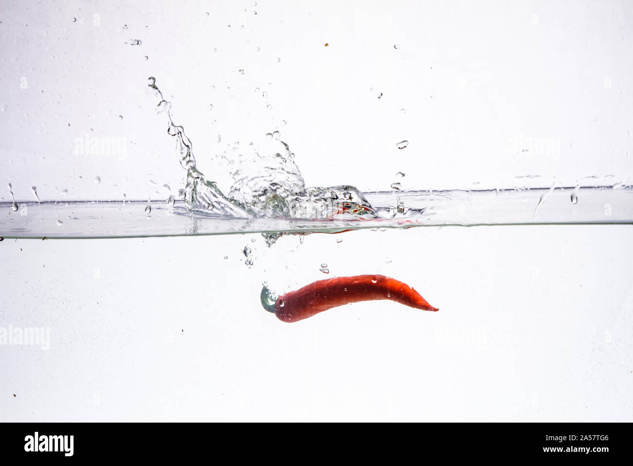 hot chili pepper in the water Stock Photo Alamy