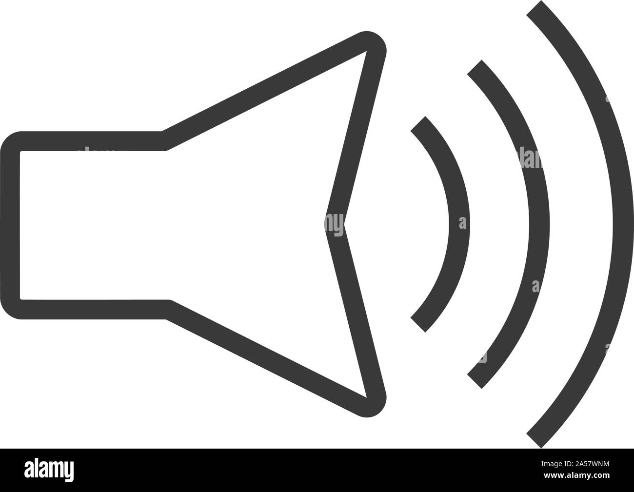 Volume up indicator icon in simple vector style Stock Vector Image