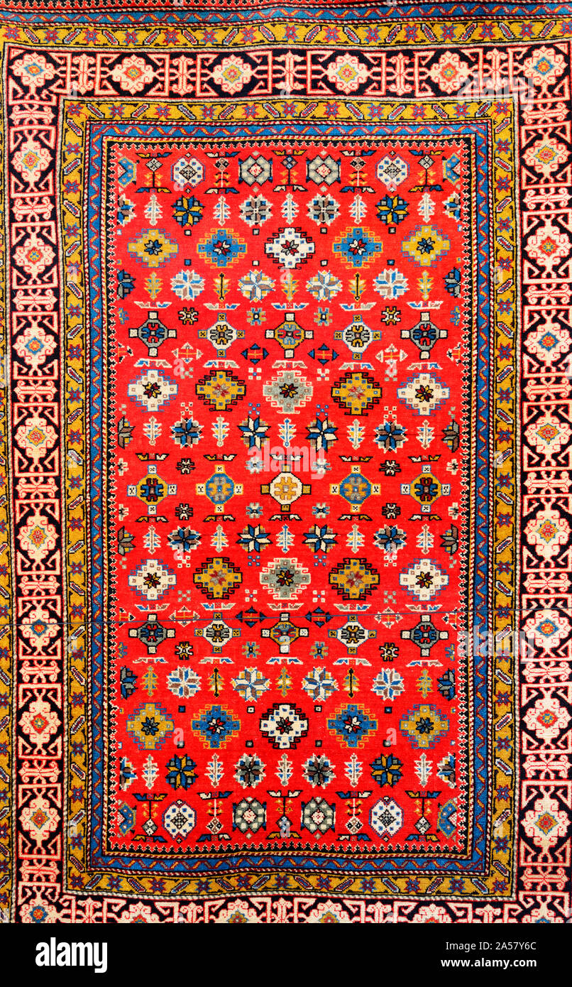 A traditional azerbaijani carpet. Baku, Azerbaijan Stock Photo