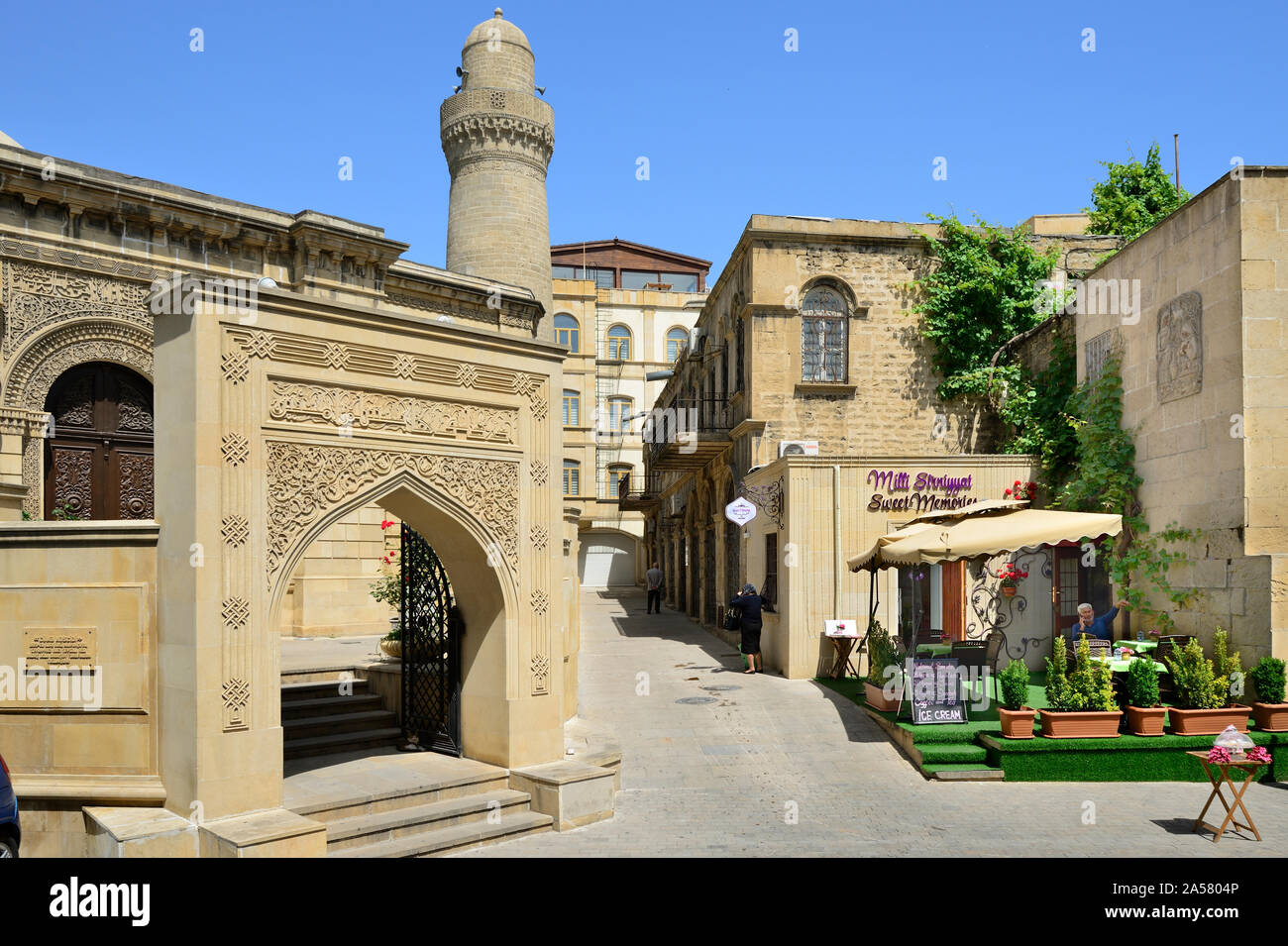 Juma Mosque (Cuma mosque) or Friday Mosque, a Shia mosque in Baku, Azerbaijan. It was built in the 12th century. Stock Photo