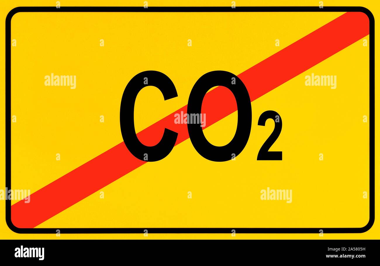 Symbol picture end carbon dioxide, CO2 combustion, Germany Stock Photo
