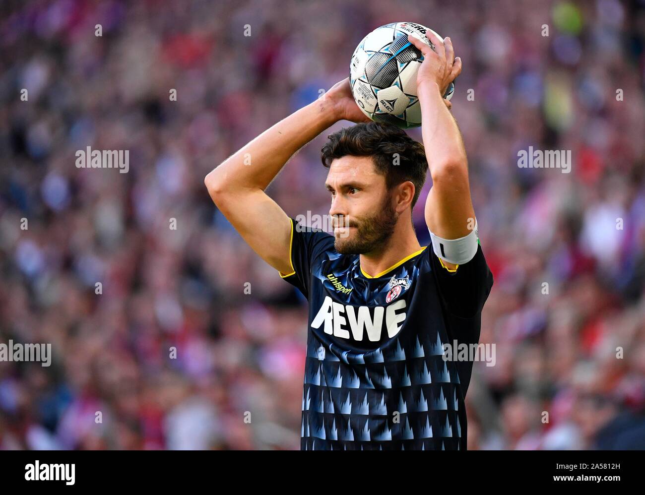 Jonas Hector 1st FC Cologne, at the throw-in, Allianz-Arena, Munich, Bavaria. Germany (German) Stock Photo