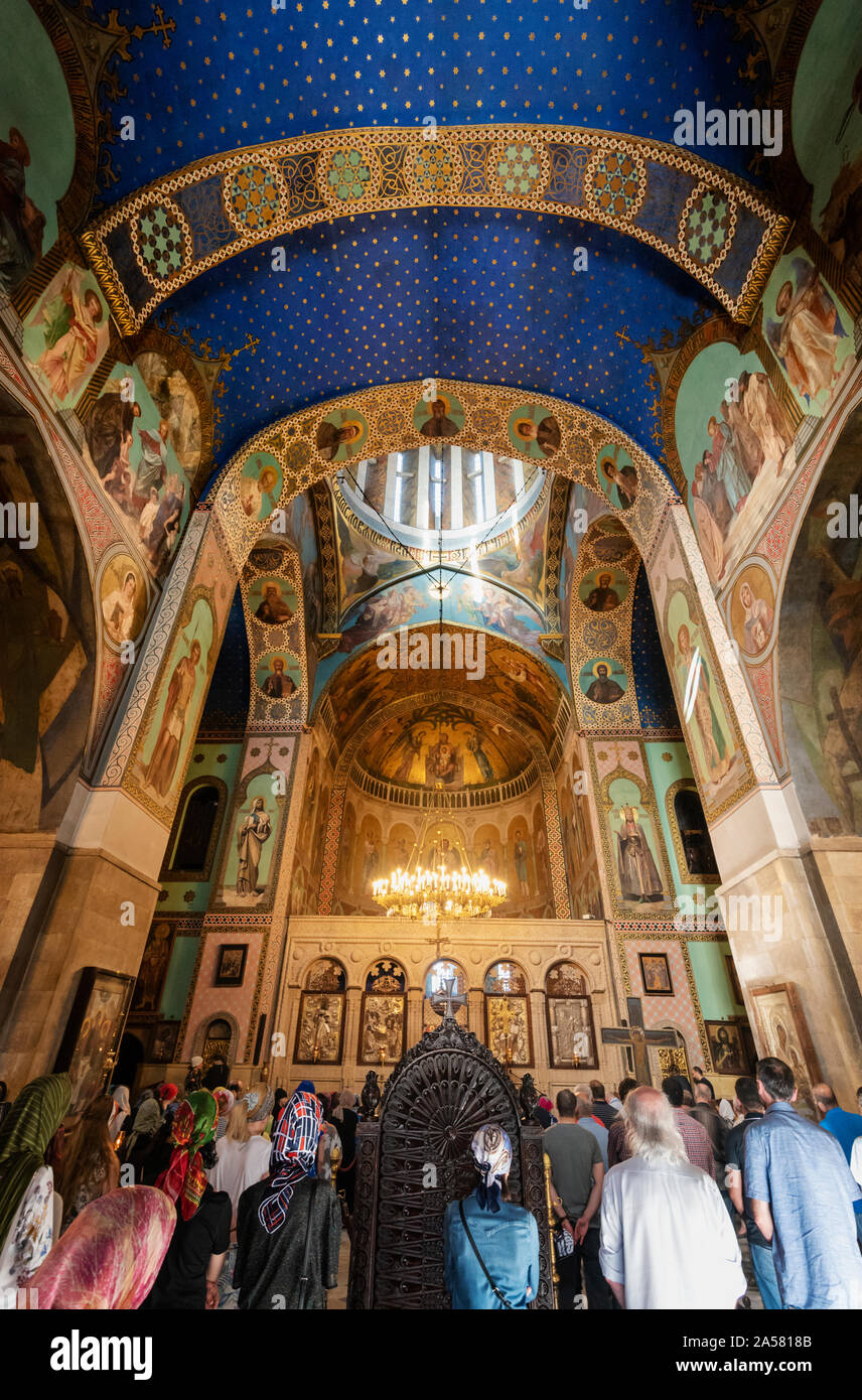 Interior of the Sioni Cathedral (Cathedral of Saint Mary of Zion). Tbilisi, Georgia. Caucasus Stock Photo