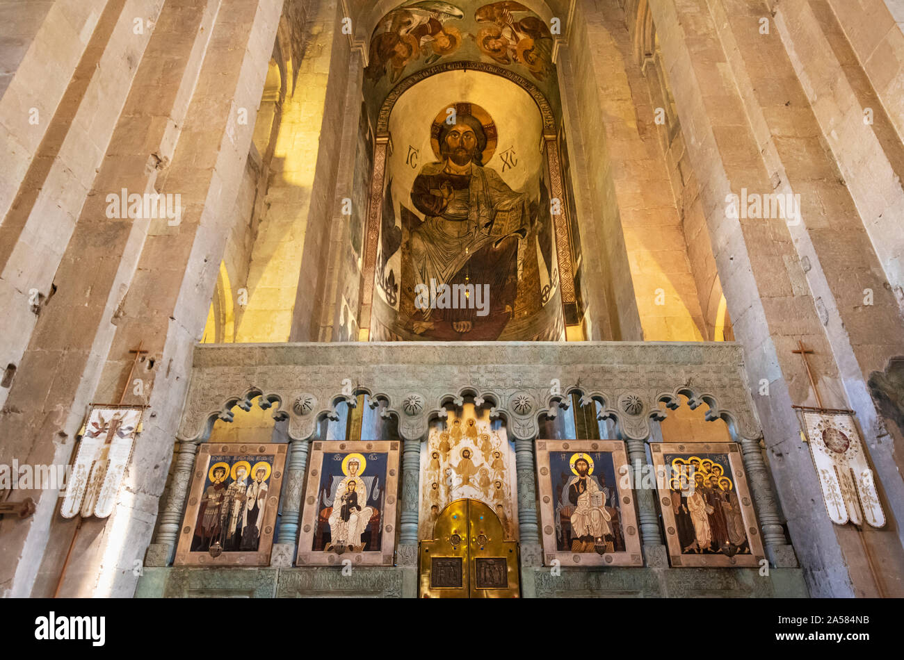 Svetitskhoveli Cathedral (Cathedral of the Living Pillar). A UNESCO World Heritage Site. Mtskheta, Georgia. Caucasus Stock Photo