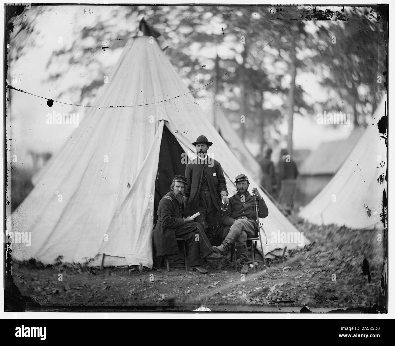 Warrenton, Va. Maj. Charles J. Whiting, Capt. James E. Harrison, and ...