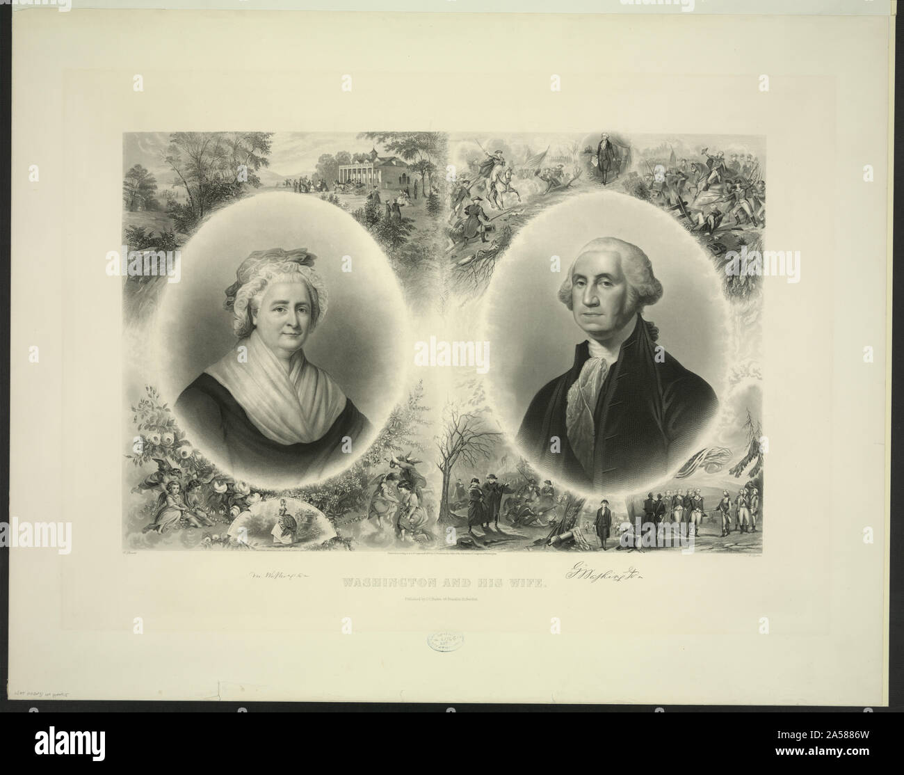 Washington and his wife Stock Photo - Alamy