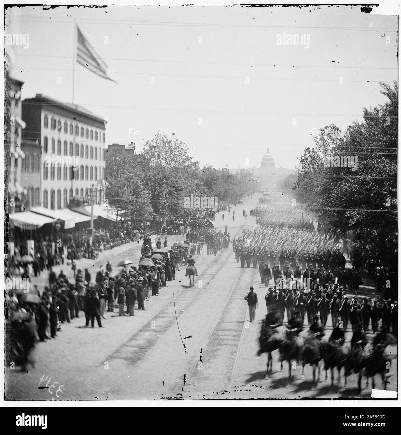 Washington, D.C. Infantry units with fixed bayonets Stock Photo