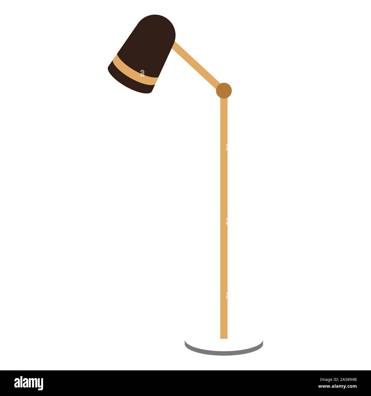 Isolated floor lamp over a white background - Vector Stock Vector Image ...