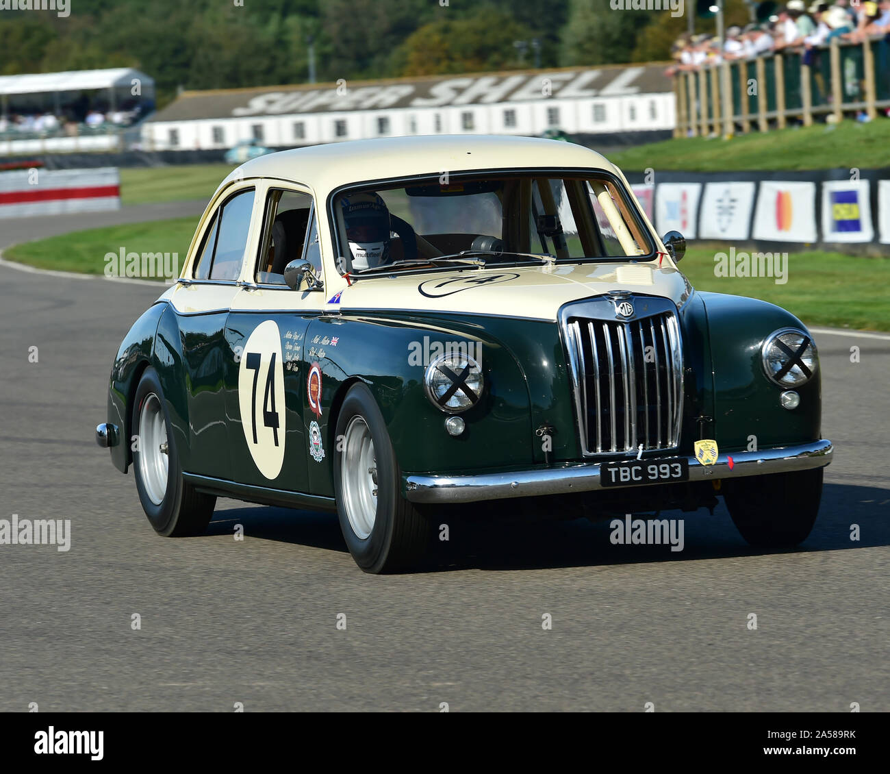 Nick Maton, Darren Turner, MG Magnette ZB, St Marys Trophy, production saloon cars, 1960 to 1966, Goodwood Revival 2019, September 2019, automobiles, Stock Photo