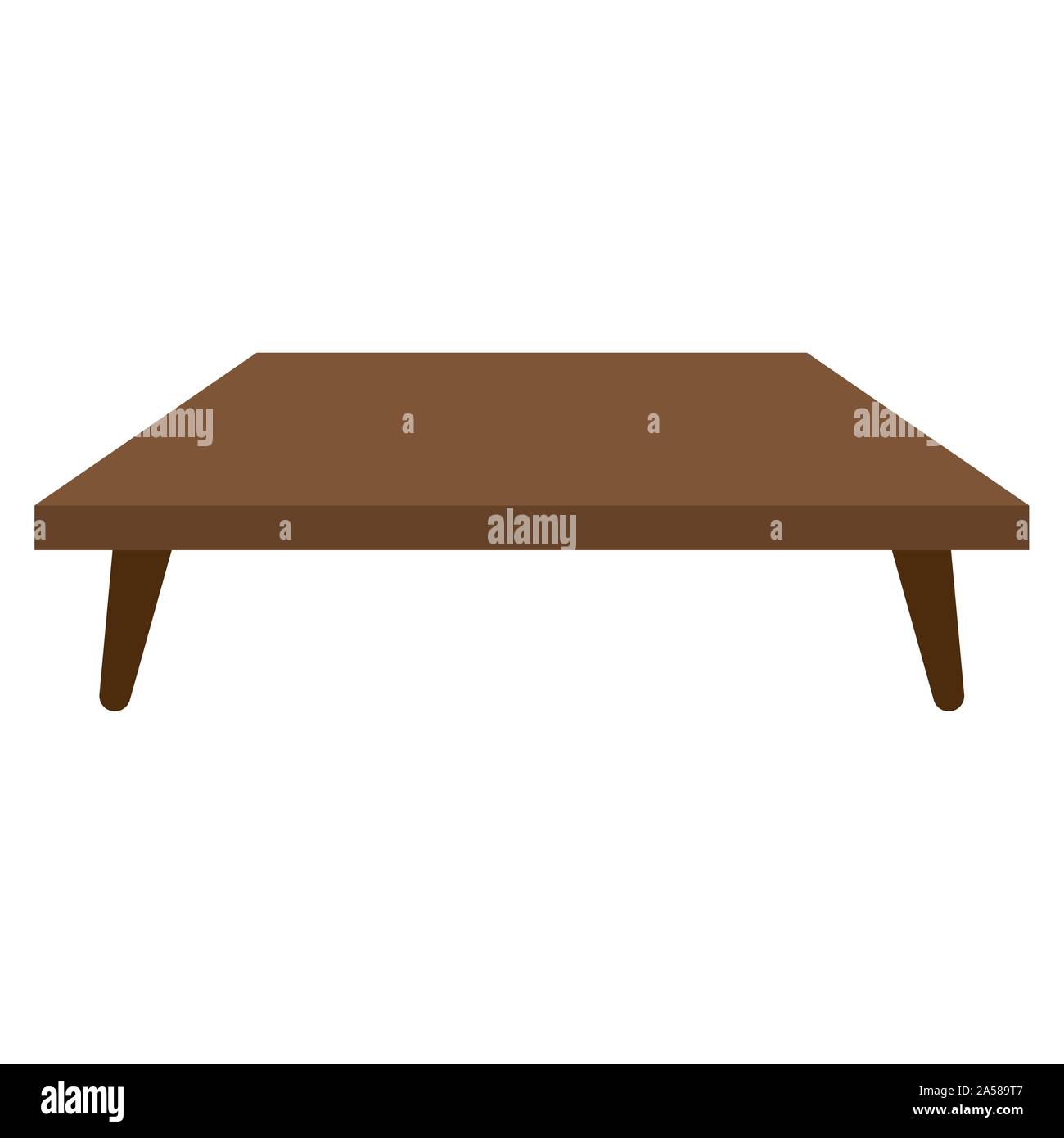 Isolated center table over a white background - Vector Stock Vector