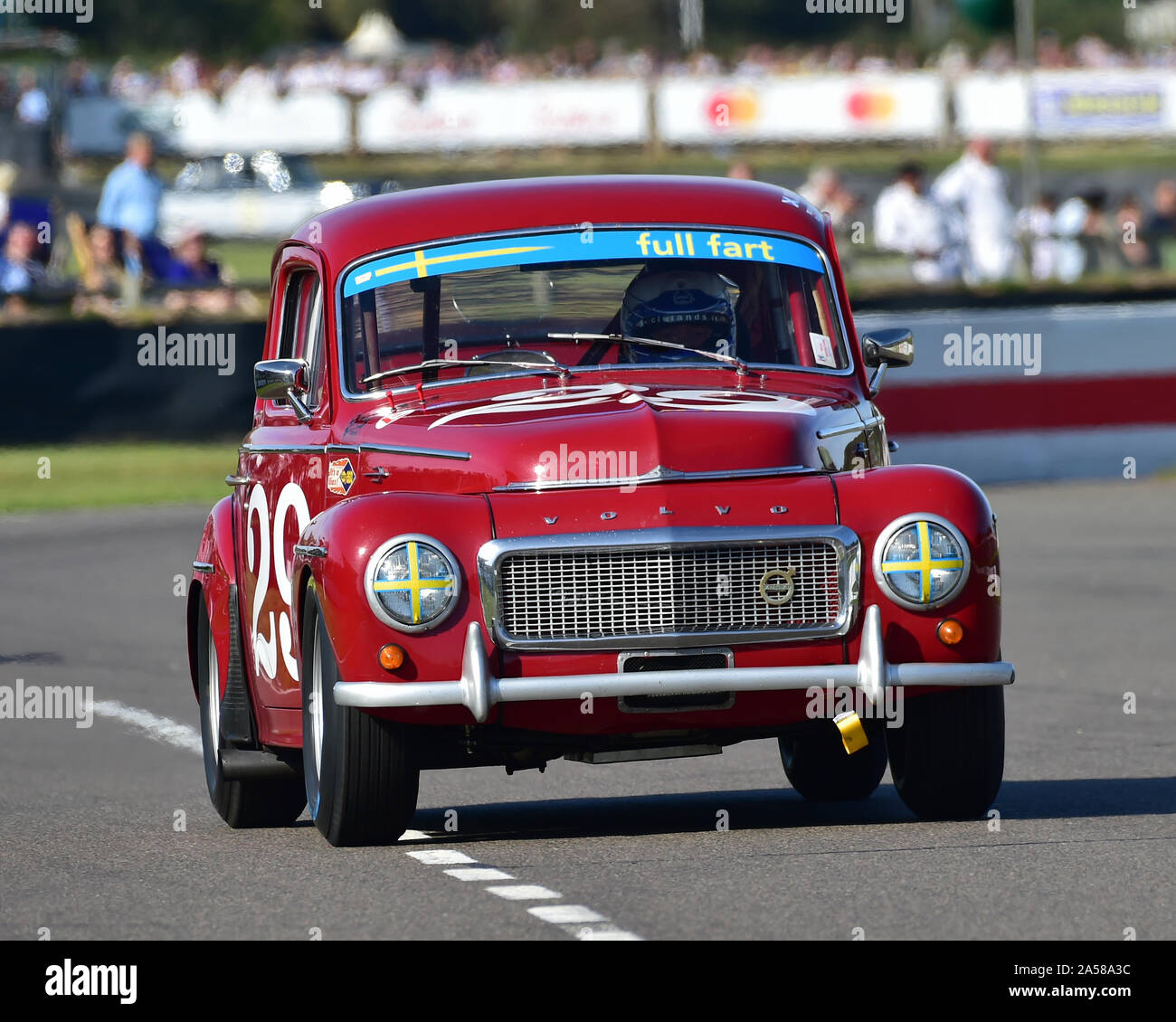 John Cleland, Shaun Rainford, Volvo PV544S, St Marys Trophy, production saloon cars, 1960 to 1966, Goodwood Revival 2019, September 2019, automobiles, Stock Photo
