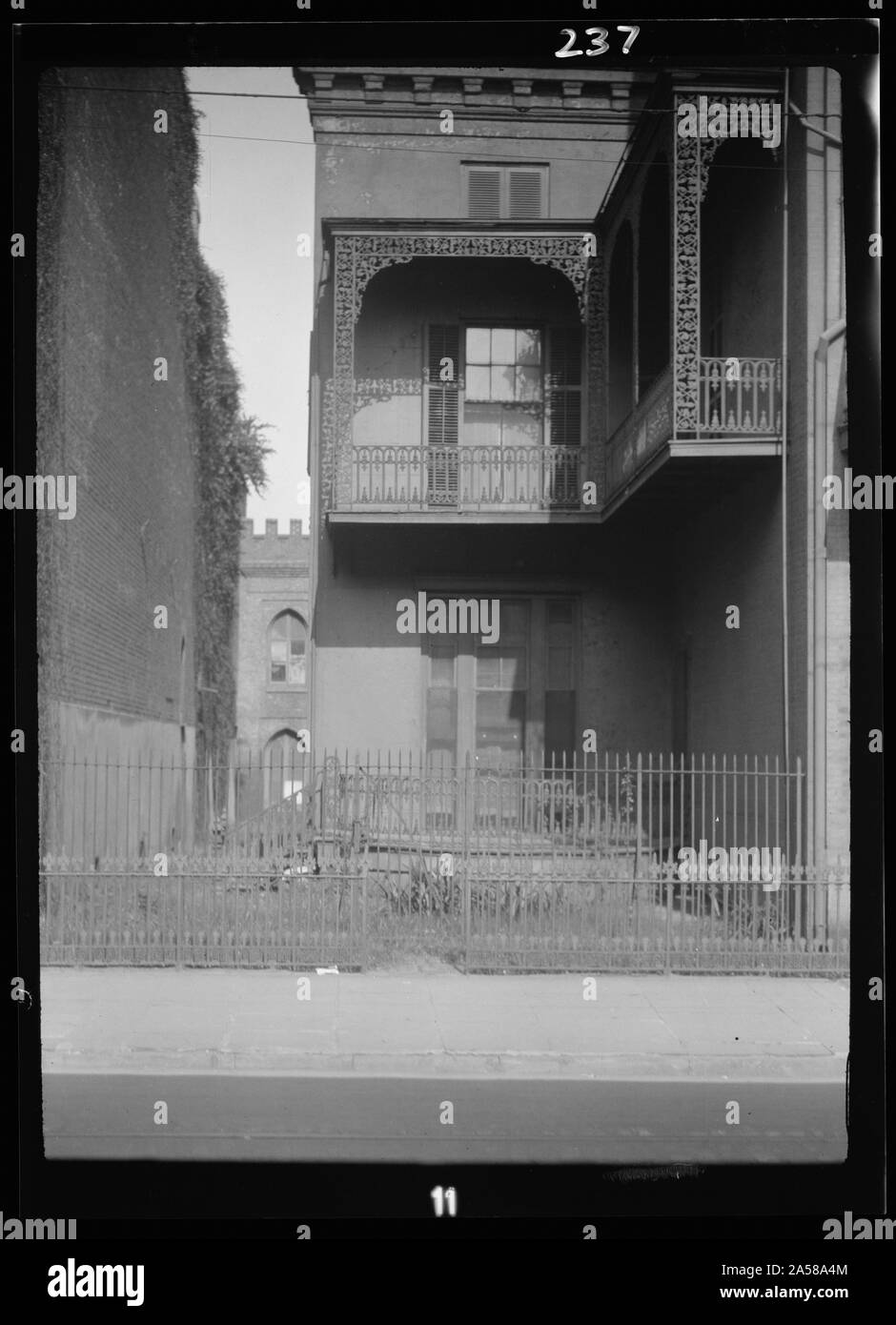 Twostory house, New Orleans or Charleston, South Carolina Stock Photo