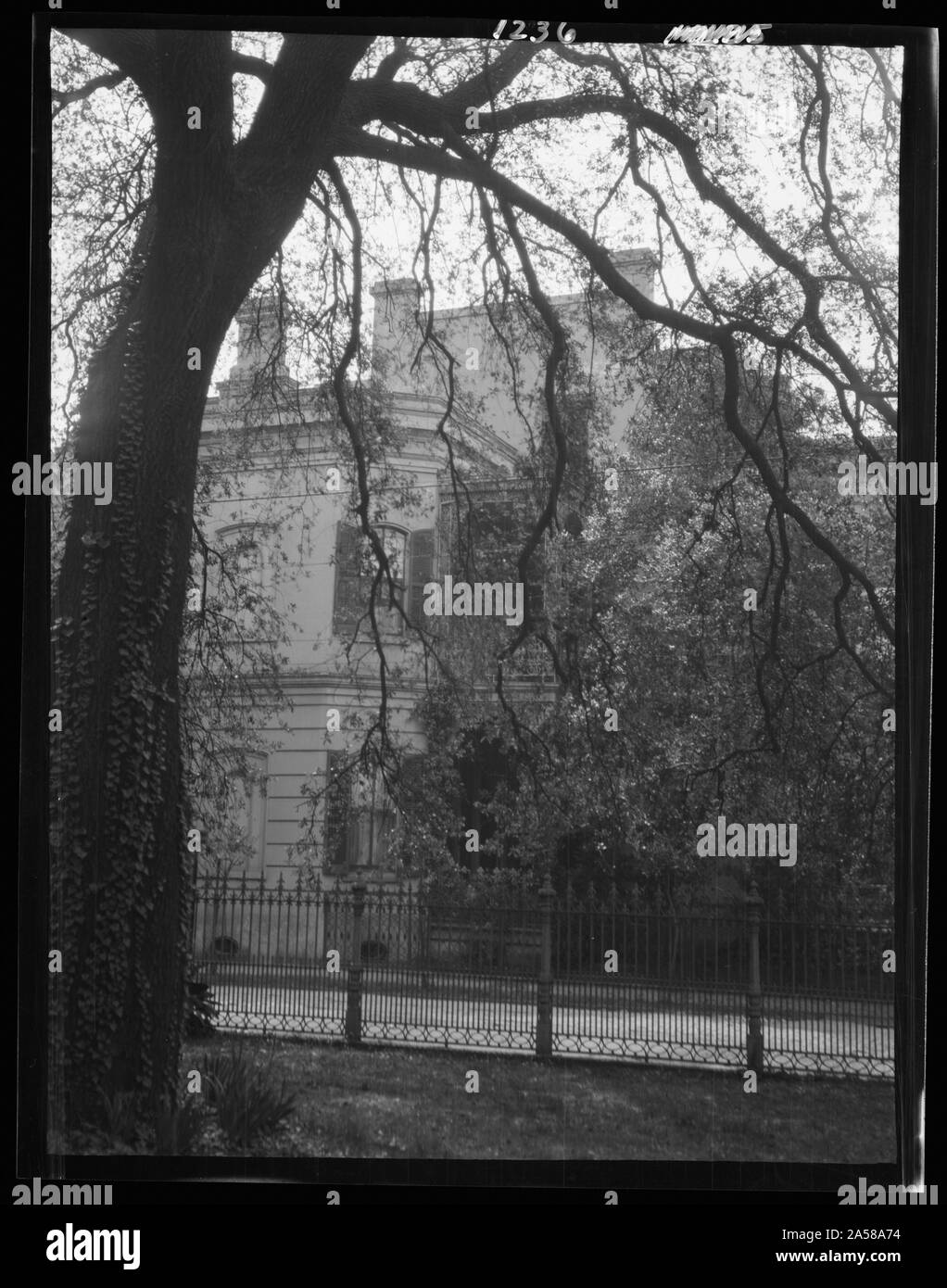 Twostory house, New Orleans or Charleston, South Carolina Stock Photo