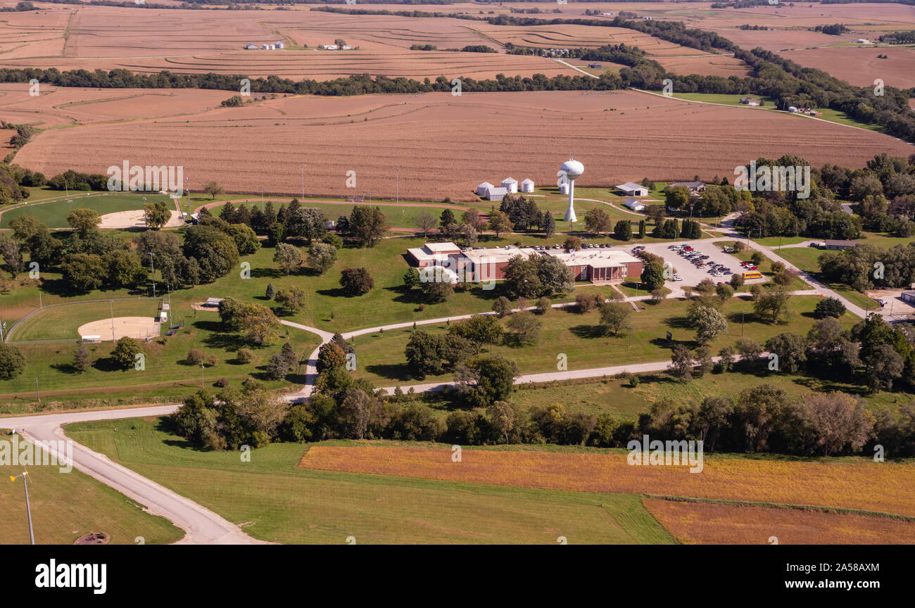Aerial photograph of Malvern, Mills County, Iowa, USA Stock Photo Alamy