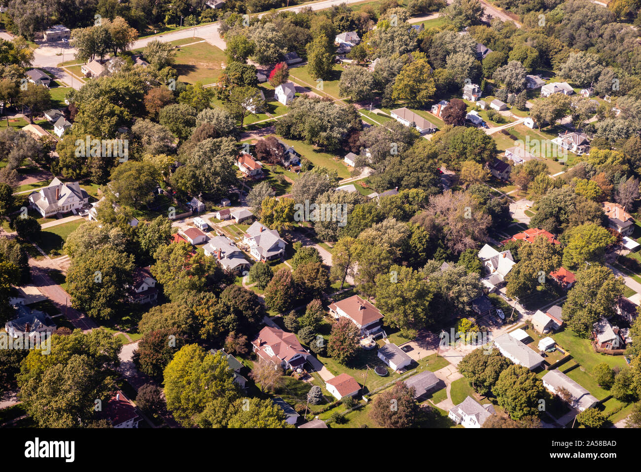 Aerial photograph of Malvern, Mills County, Iowa, USA Stock Photo Alamy