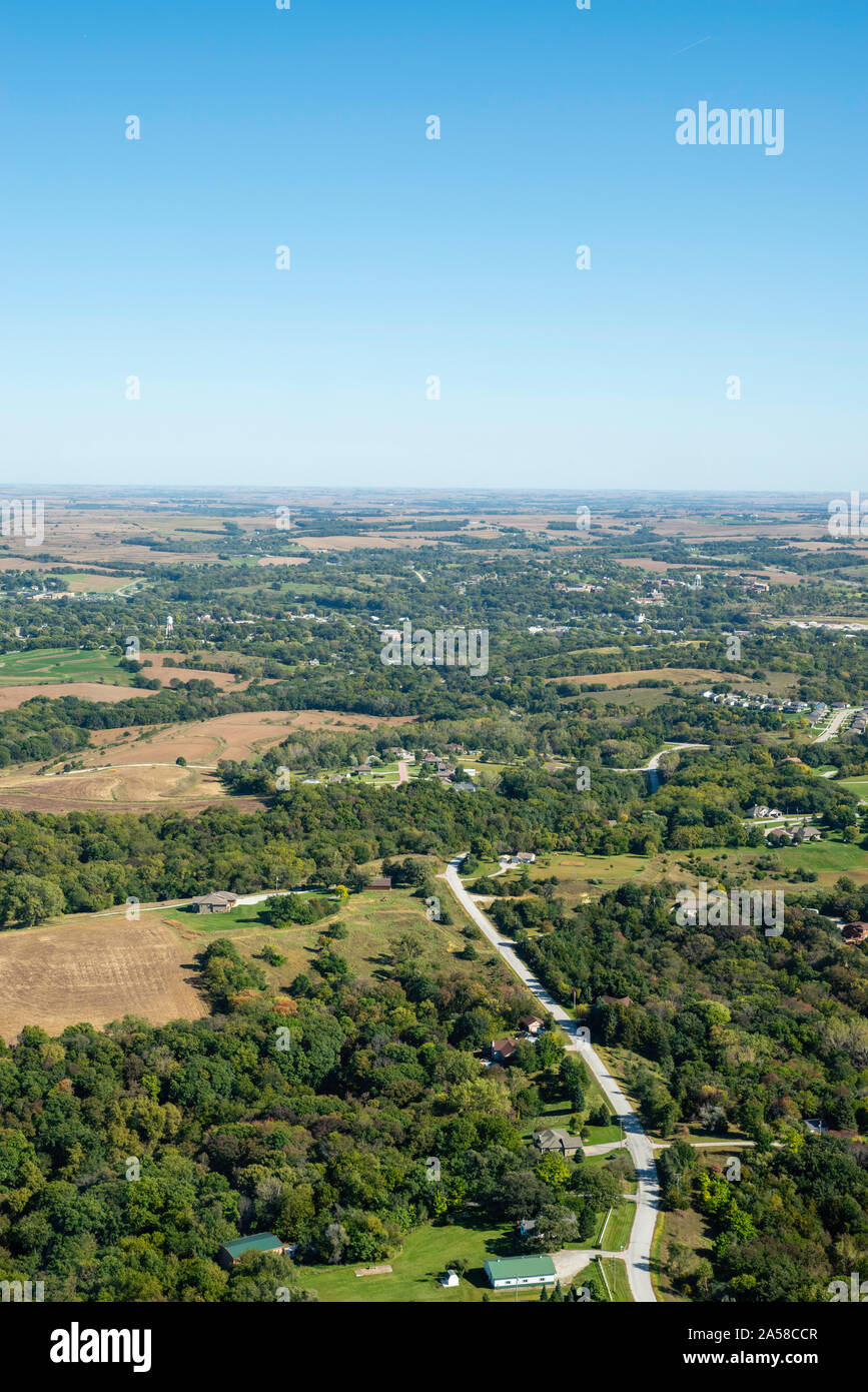 Aerial photograph of Glenwood, Mills County, Iowa, USA Stock Photo Alamy