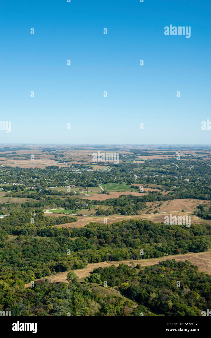 Aerial photograph of Glenwood, Mills County, Iowa, USA Stock Photo Alamy
