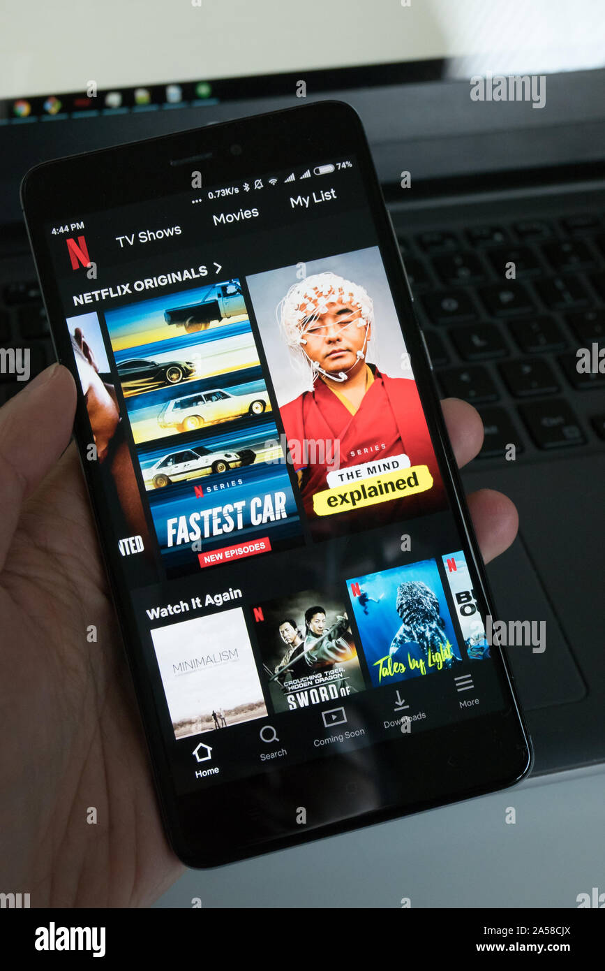 netflix screenshot on phone Stock Photo Alamy