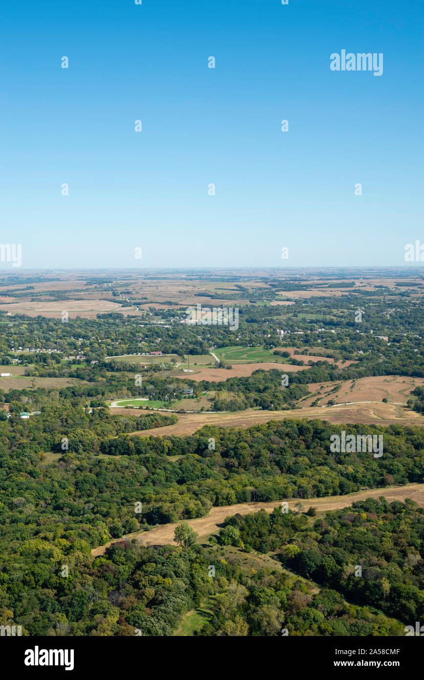 Aerial photograph of Glenwood, Mills County, Iowa, USA Stock Photo Alamy