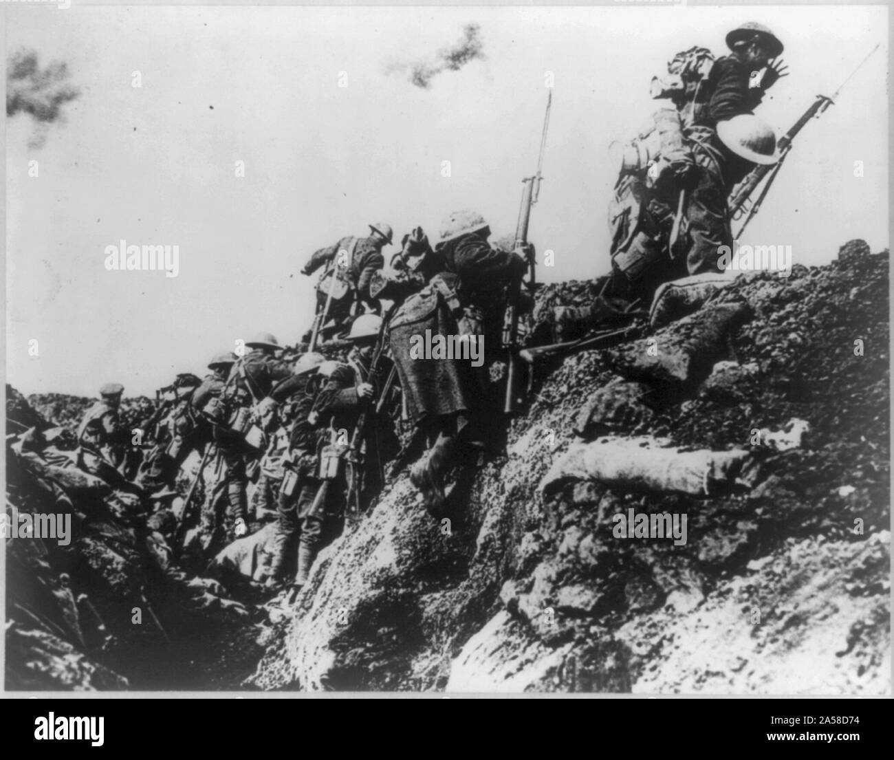 US Army in France - over the top Stock Photo - Alamy