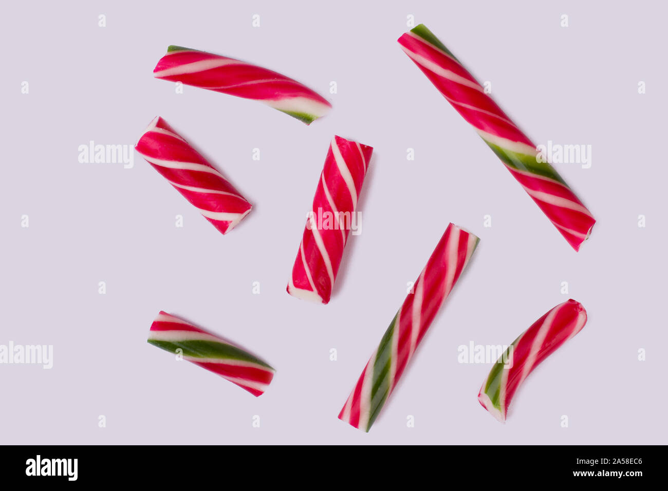 Group of candy canes on white background Stock Photo Alamy