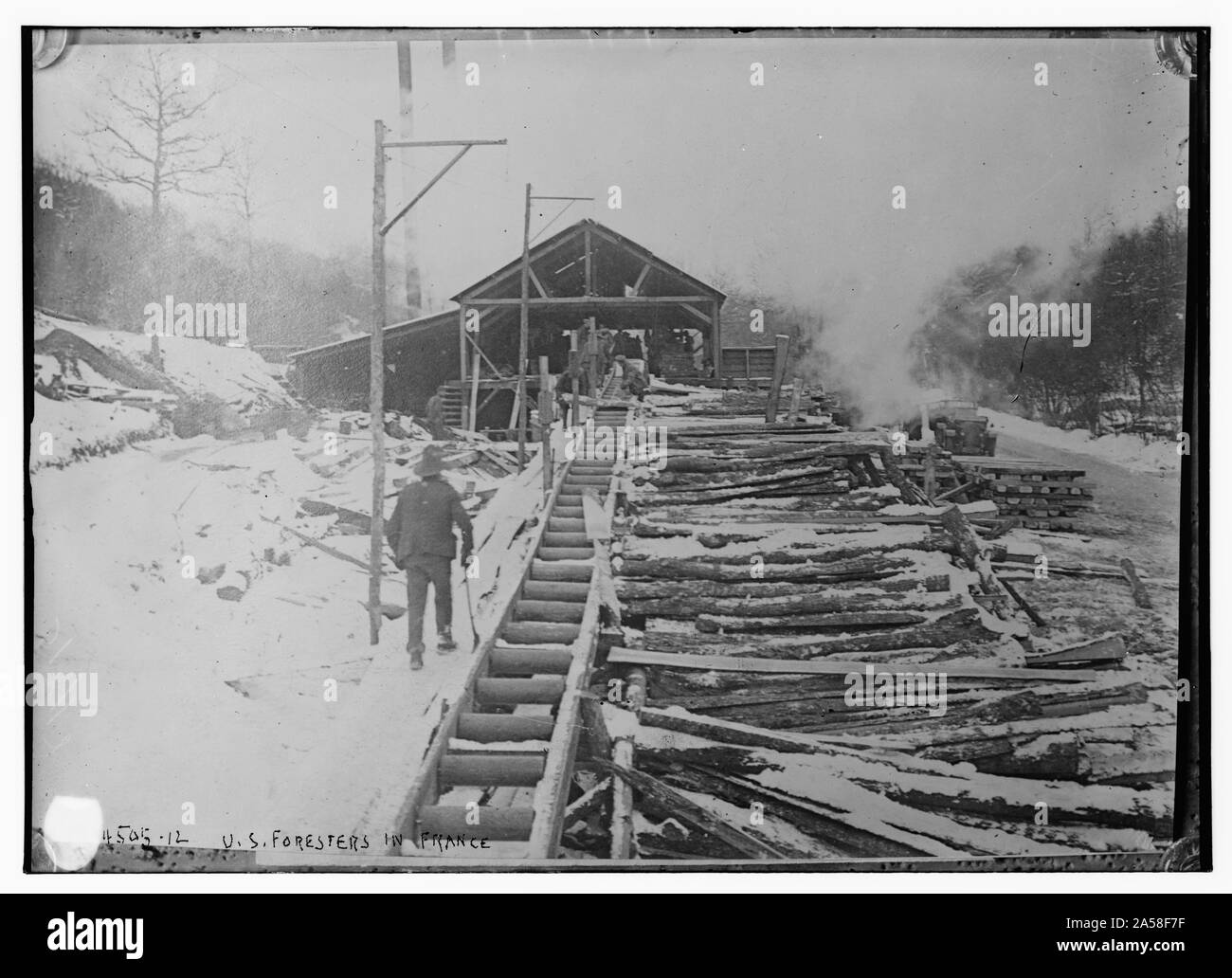 U.S. Foresters in France Stock Photo