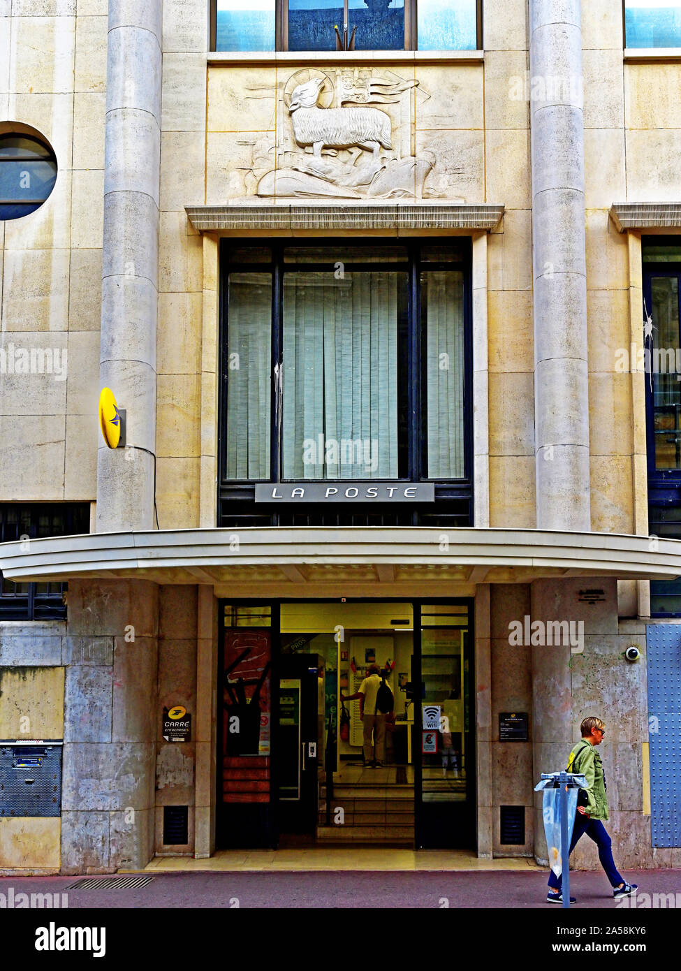 Rouen Normandy August 13 2019 The main Post Office Stock Photo