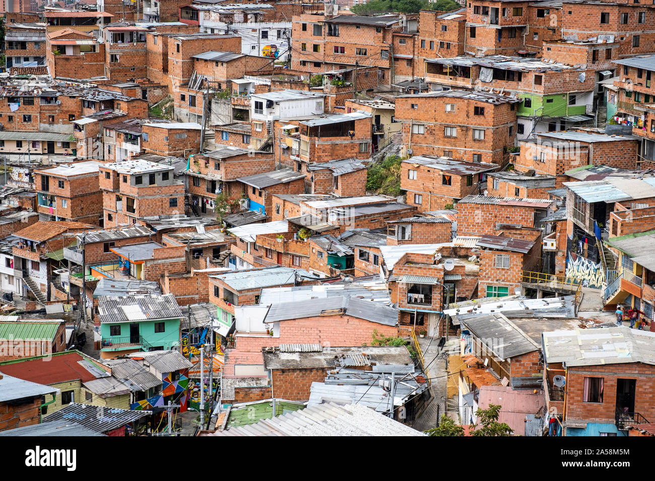 Views of Comuna 13, Medellín, Colombia Stock Photo