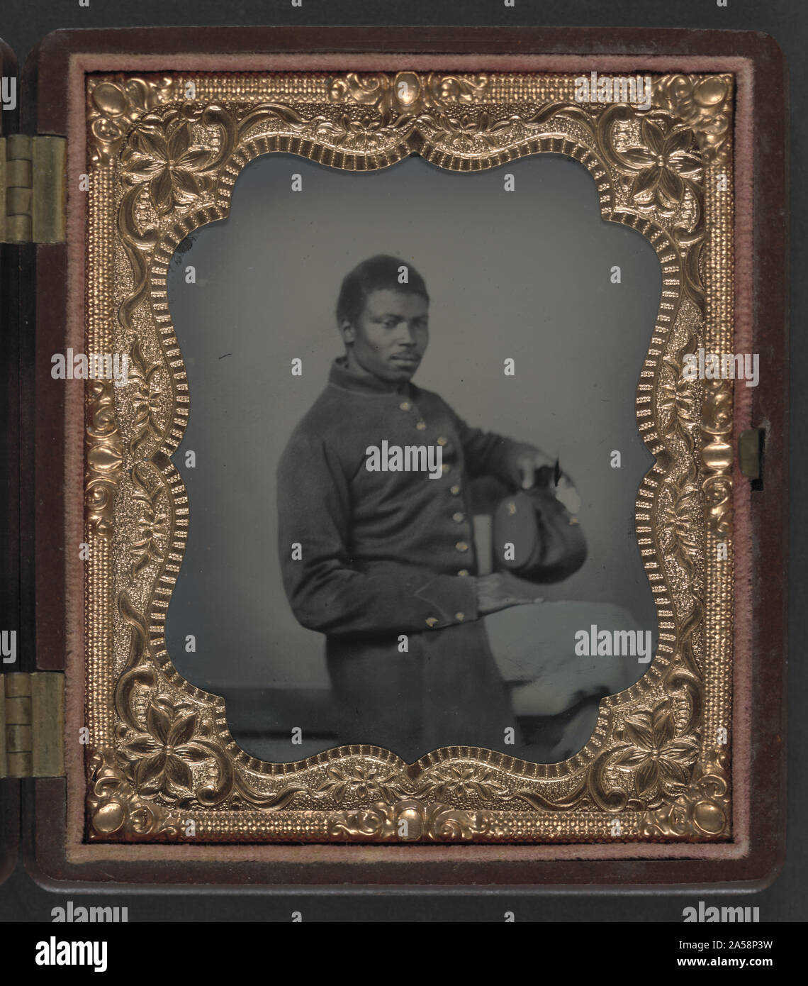 Unidentified African American soldier in Union uniform Stock Photo - Alamy