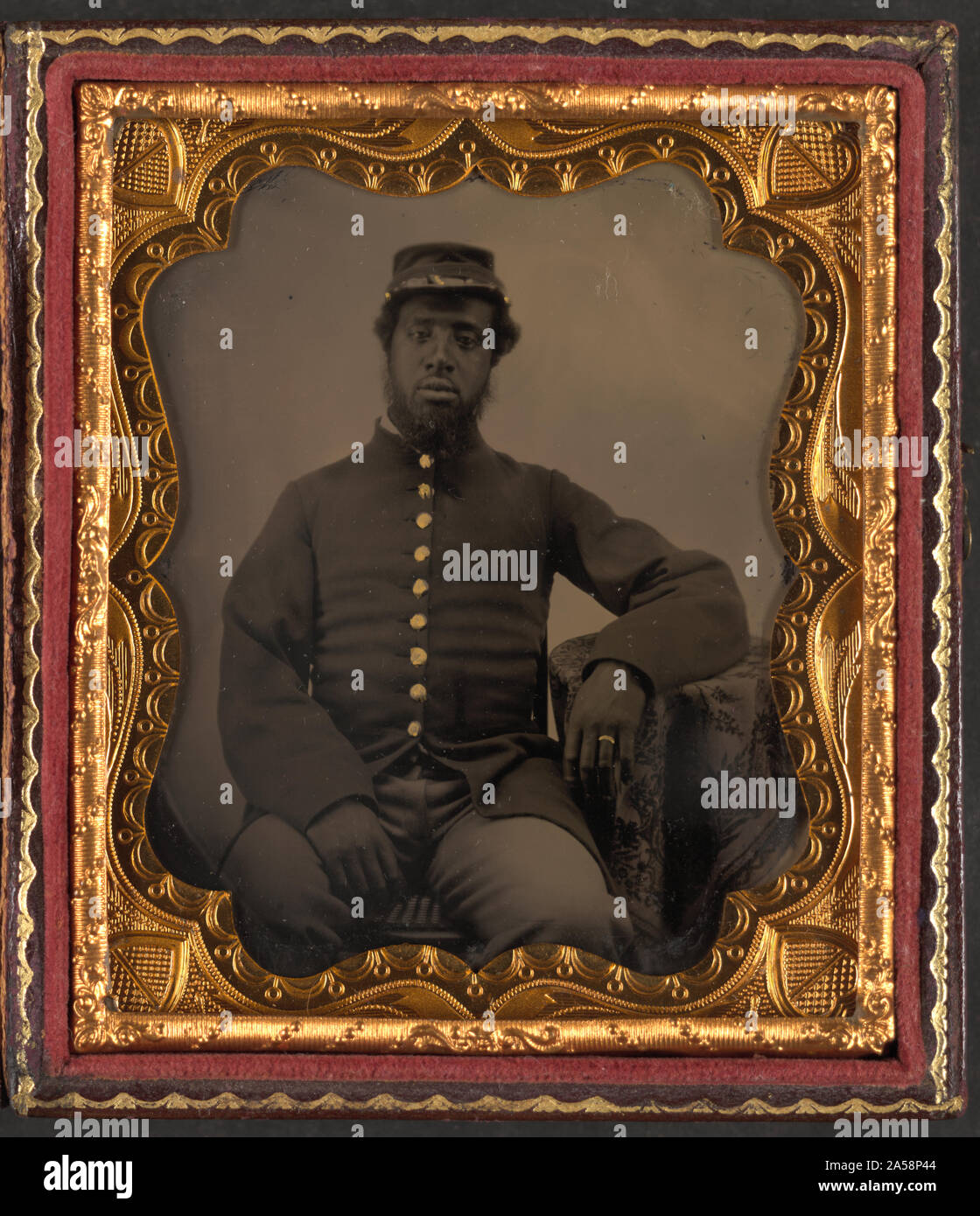 Unidentified African American soldier in Union uniform Stock Photo - Alamy