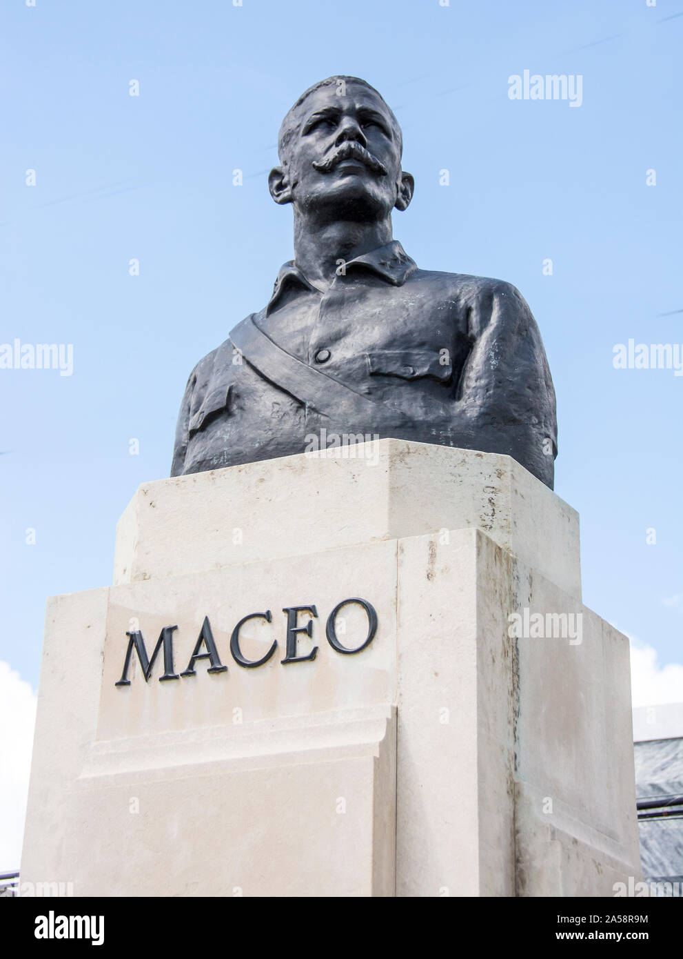 An image of General Maceo, a famous guerilla leader. Located in Camaguey, Cuba Stock Photo