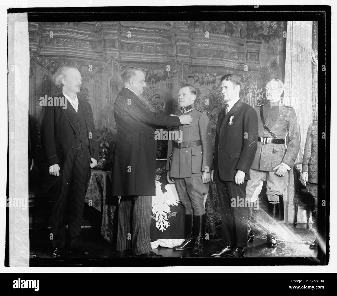 Unidentified military person receiving honor], 3/14/21 Stock Photo