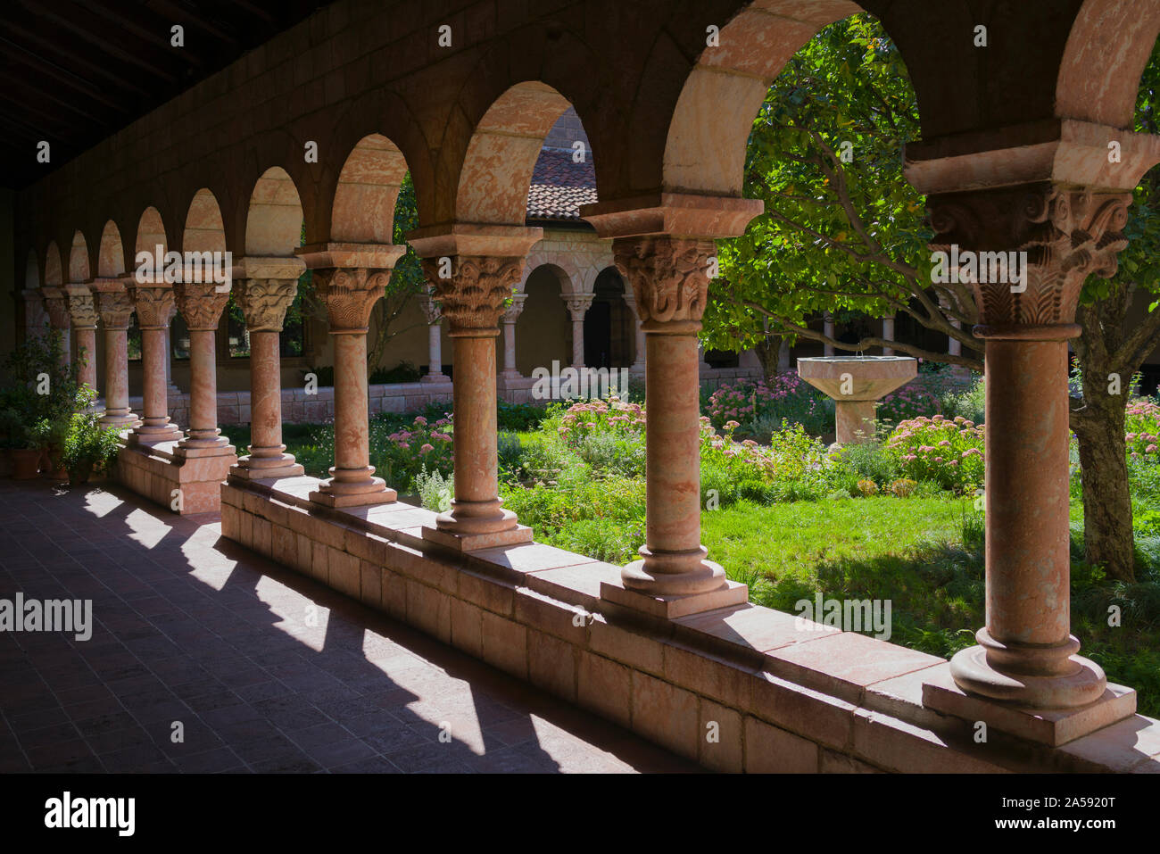 The Cloisters in Tryon Park, Washington Heights, Manhattan, New York CIty, a part of Metropolitant Museum of Art Stock Photo