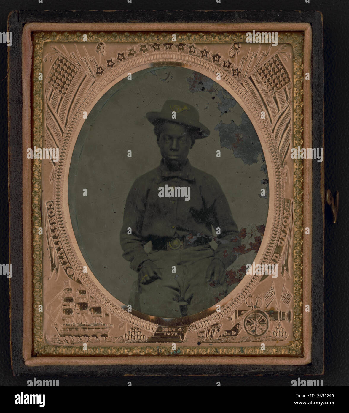 Unidentified young African American soldier in Union uniform Stock ...