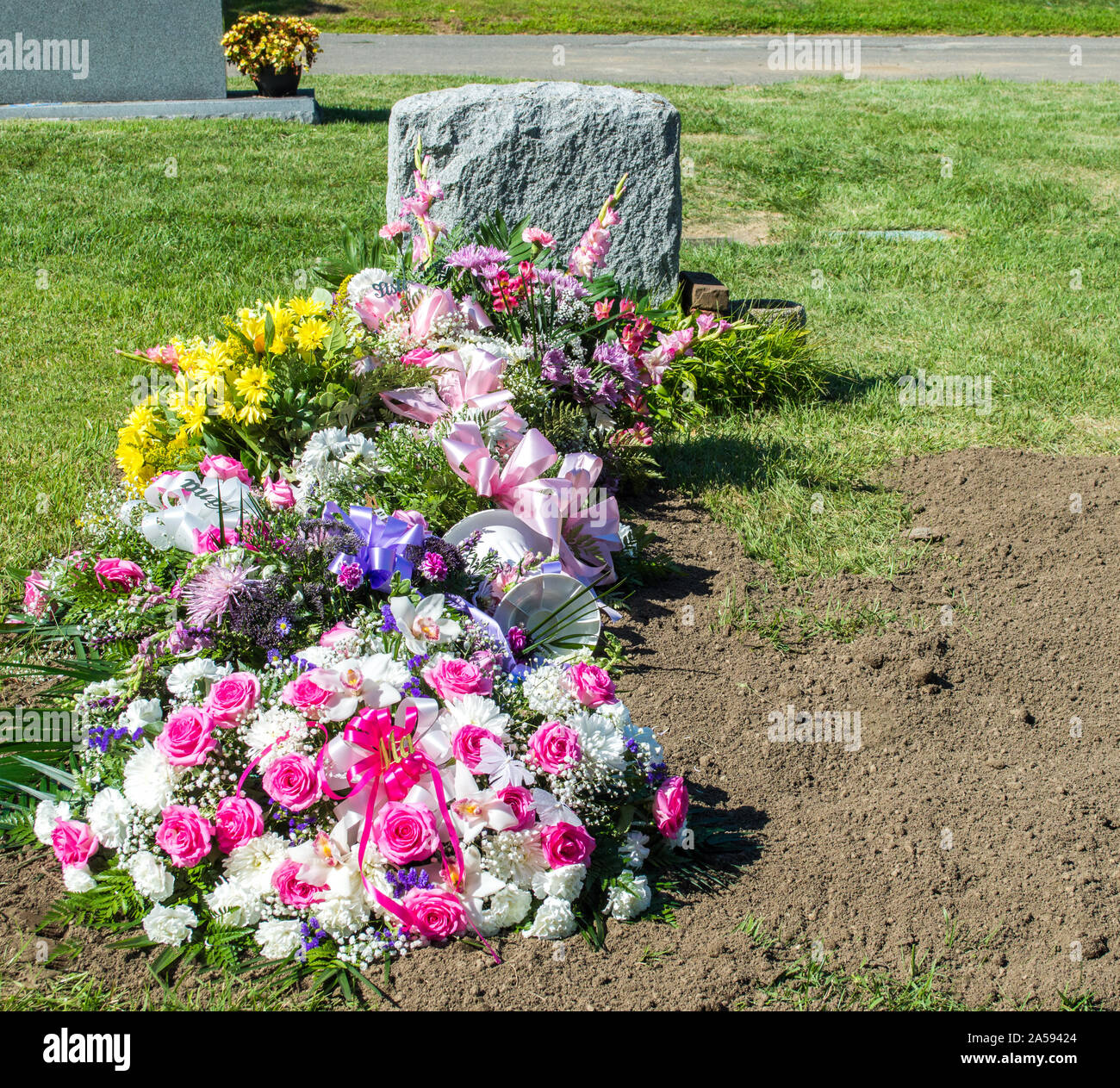 Headstone roses hi-res stock photography and images - Alamy